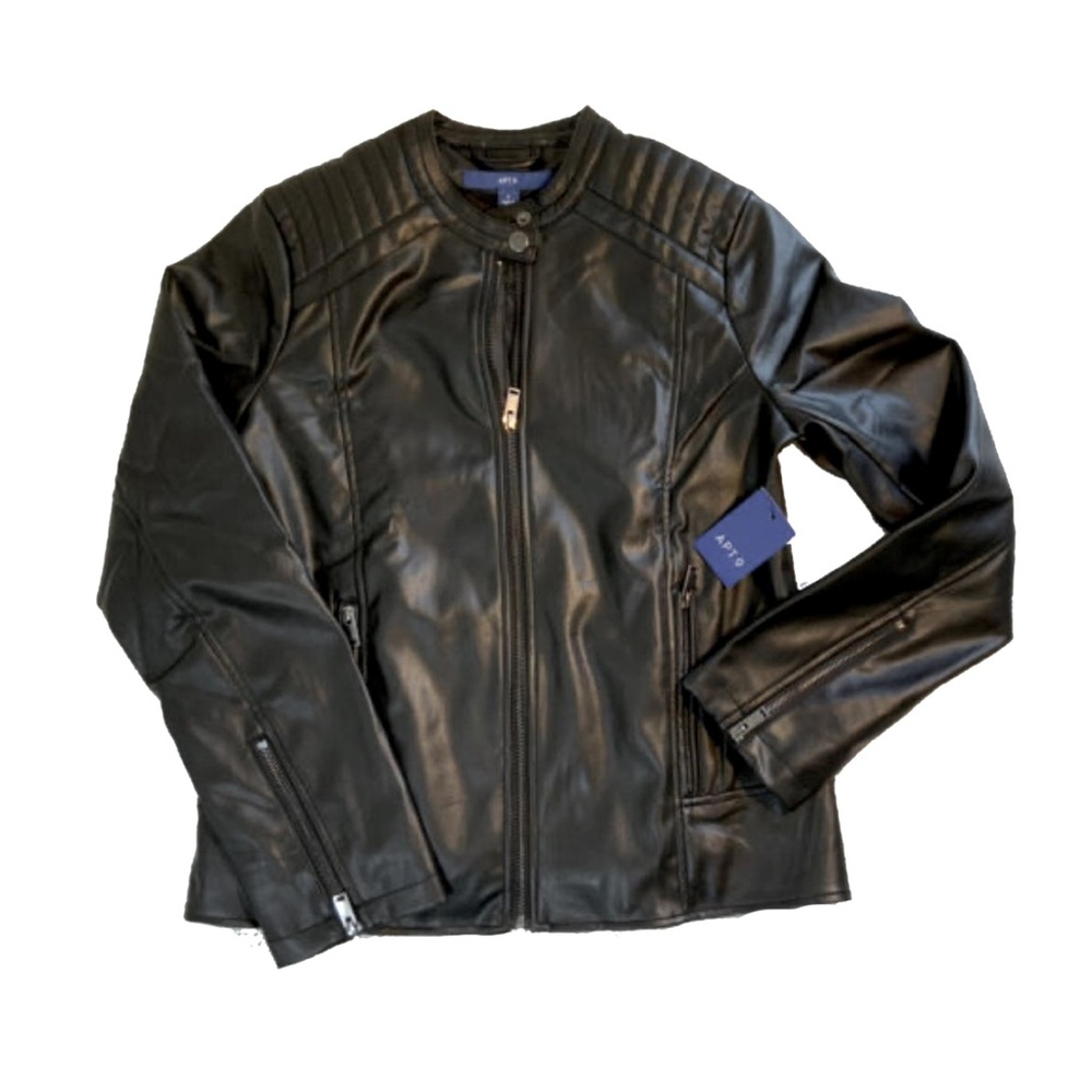Apartment 9 leather jacket in black
